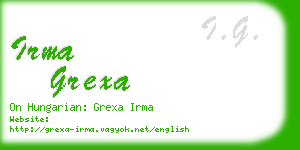 irma grexa business card